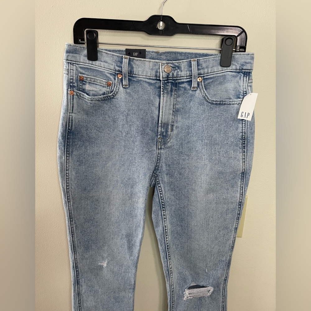 Gap Vintage Slim Mid Rise Slim Stretch Denim Distressed Jeans Pant Size 30. NWT - Picture 8 of 17
